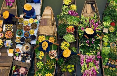 Chợ nổi Ngã Bảy miền Tây - Hậu Giang