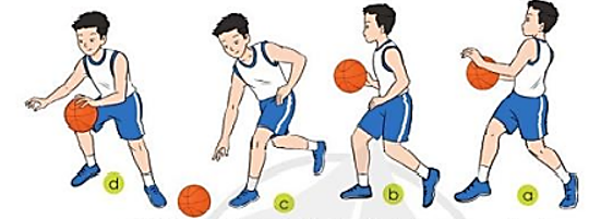 Vận dụng kĩ thuật dẫn bóng theo đường thẳng và kĩ thuật dẫn bóng biến hướng đổi tay trước mặt vào các